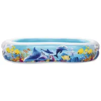 Bestway Family 262x157x46 Cm Ovaler Aufblasbarer Pool Bestway Family 262x157x46 Cm Ovaler Aufblasbarer Pool