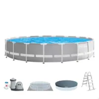 Intex Prism Ø 549x122 Cm Stahl Runder Aufstellpool Intex Prism Ø 549x122 Cm Stahl Runder Aufstellpool