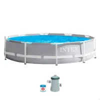 Intex Prisma Frame Round Collapsible With Filter Pool Intex Prisma Frame Round Collapsible With Filter Pool