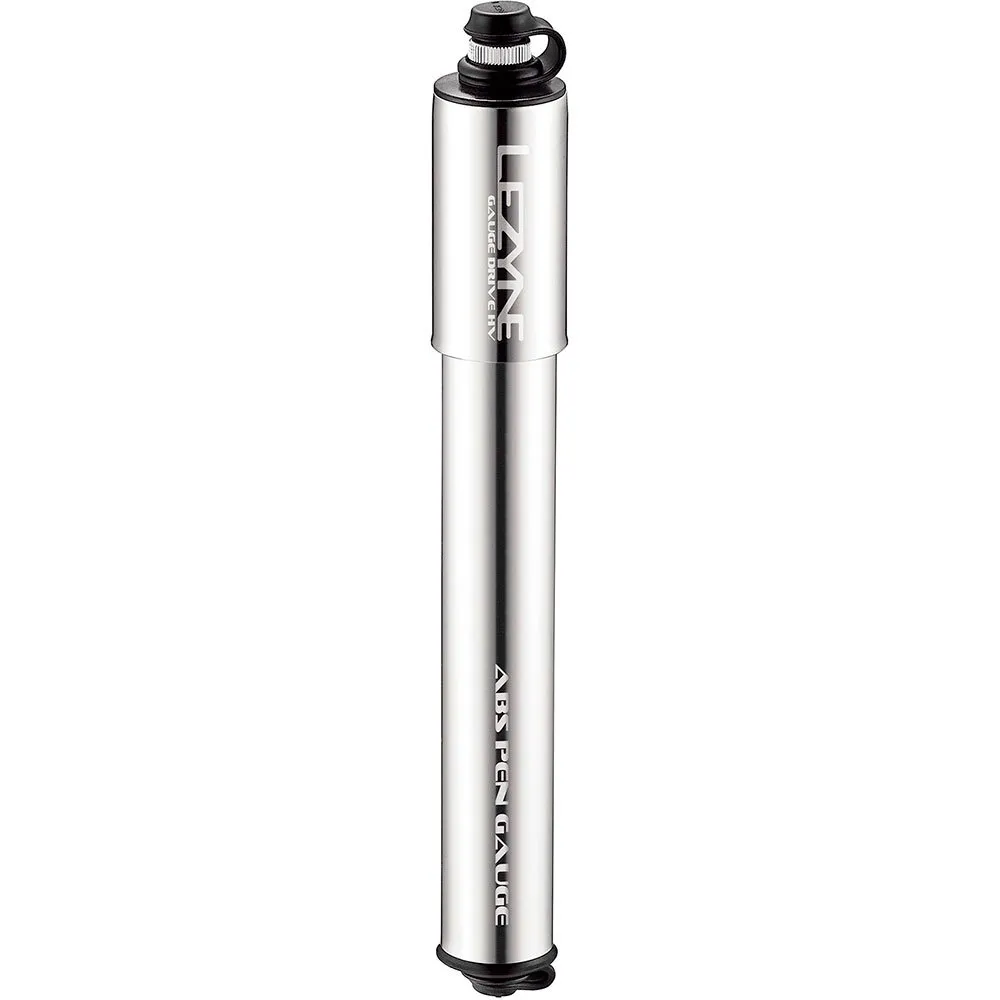 Lezyne Gauge Drive Hv-m Mini-pumpe, Gloss silver, 90psi Lezyne Gauge Drive Hv-m Mini-pumpe, Gloss silver, 90psi