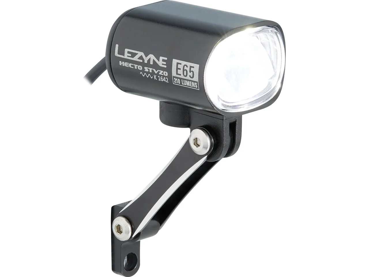 Lezyne Hecto E65 LED E-Bike Frontlicht mit StVZO-Zulassung, Schwarz, 65 Lux Lezyne Hecto E65 LED E-Bike Frontlicht mit StVZO-Zulassung, Schwarz, 65 Lux
