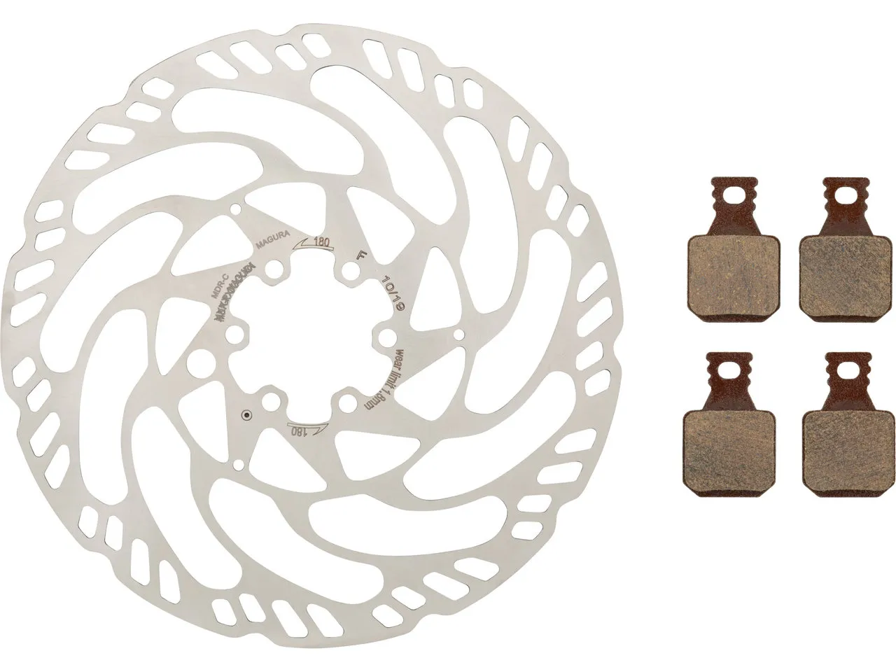Magura MDR-C Bremsscheiben und Belag Kit 6-Loch 180, Grau Magura MDR-C Bremsscheiben und Belag Kit 6-Loch 180, Grau