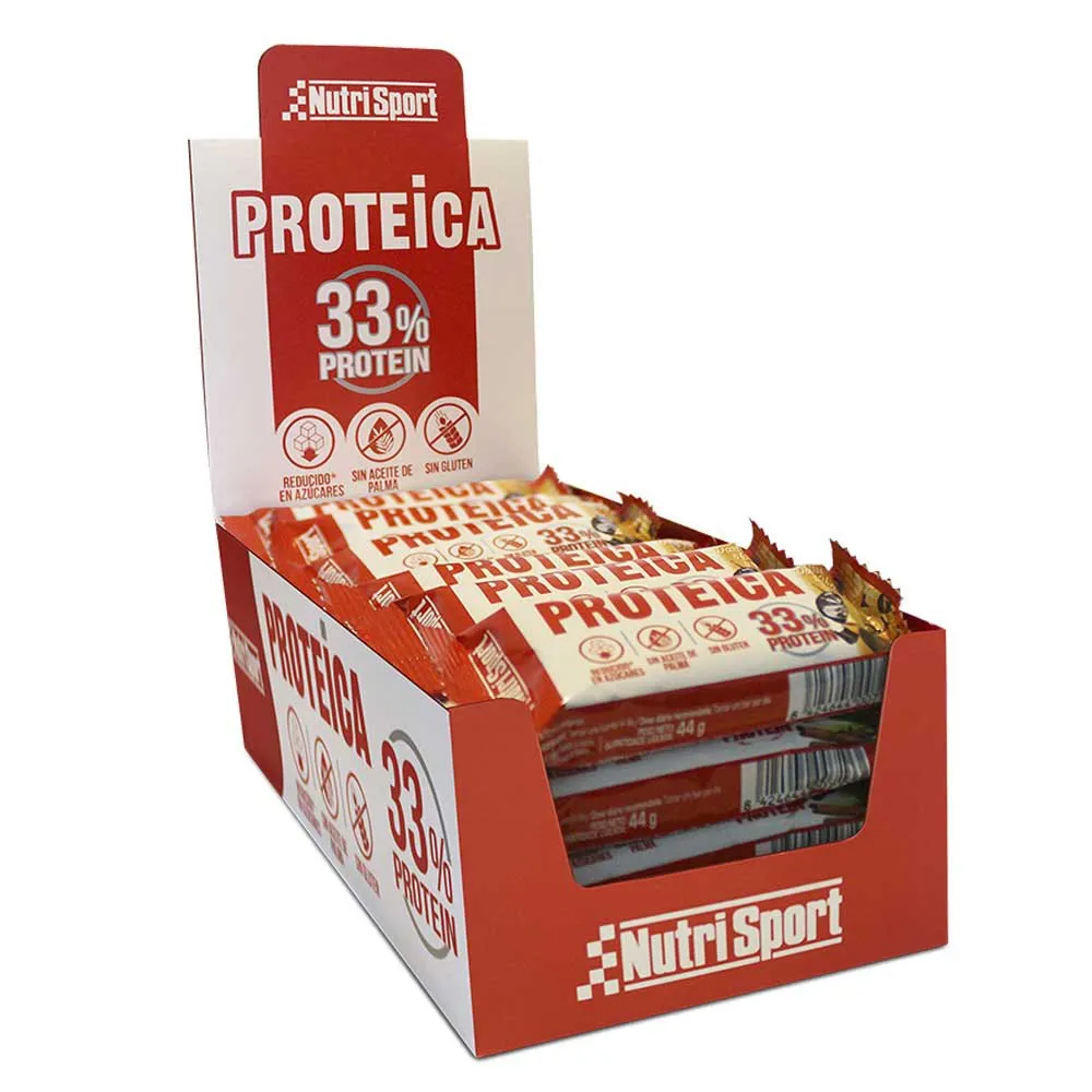 NutriSport Schachtel Mit 33% Proteinriegeln Zartbitterschokolade Und Orange 44g 24 Einheiten, One size NutriSport Schachtel Mit 33% Proteinriegeln Zartbitterschokolade Und Orange 44g 24 Einheiten, One size