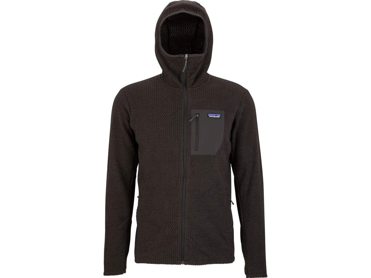 Patagonia R1 Air Full-Zip Hoody Pullover, Schwarz Patagonia R1 Air Full-Zip Hoody Pullover, Schwarz