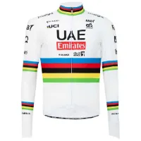 Pissei Winter World Champion Tadej Pogacar 2024 Uae Team Emirates Langarm-trikot Pissei Winter World Champion Tadej Pogacar 2024 Uae Team Emirates Langarm-trikot