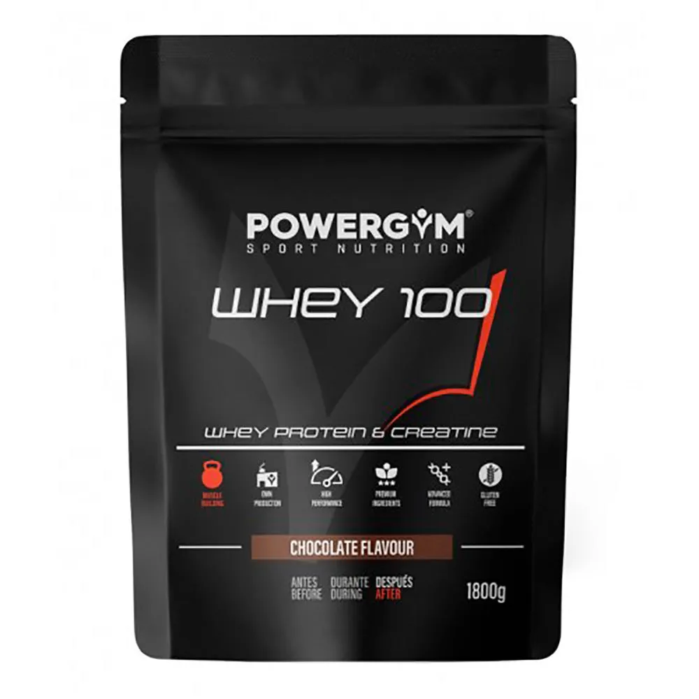 Powergym 100 Molkenprotein Schokolade 1800g, One size Powergym 100 Molkenprotein Schokolade 1800g, One size
