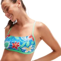 Speedo Allover Cross Back Crop Bikinioberteil Speedo Allover Cross Back Crop Bikinioberteil