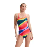 Speedo Allover Fixed Crossback Badeanzug Speedo Allover Fixed Crossback Badeanzug