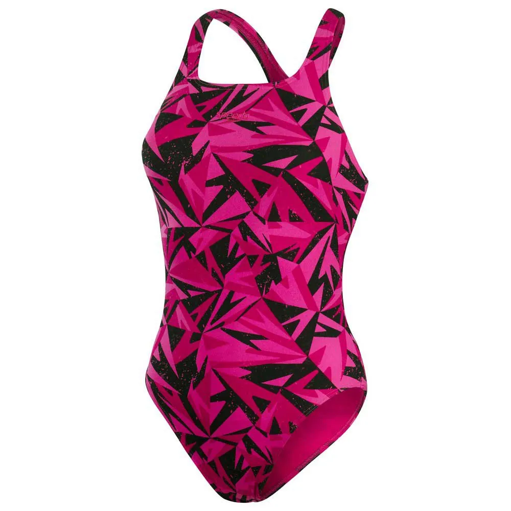 Speedo Hyperbool Allover Medalist Eco Endurance+ Badeanzug, Black / electric pink / ecstatic pink Speedo Hyperbool Allover Medalist Eco Endurance+ Badeanzug, Black / electric pink / ecstatic pink