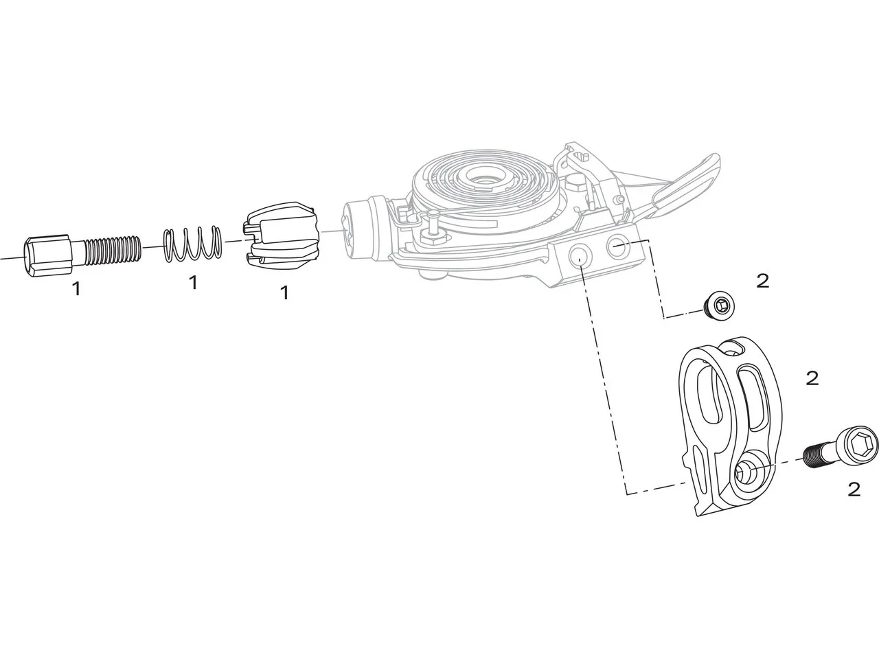SRAM Ersatzteile X9 / X7 3x9 Schalthebel (2007-2012), Schwarz-silber 1 SRAM Ersatzteile X9 / X7 3x9 Schalthebel (2007-2012), Schwarz-silber 1